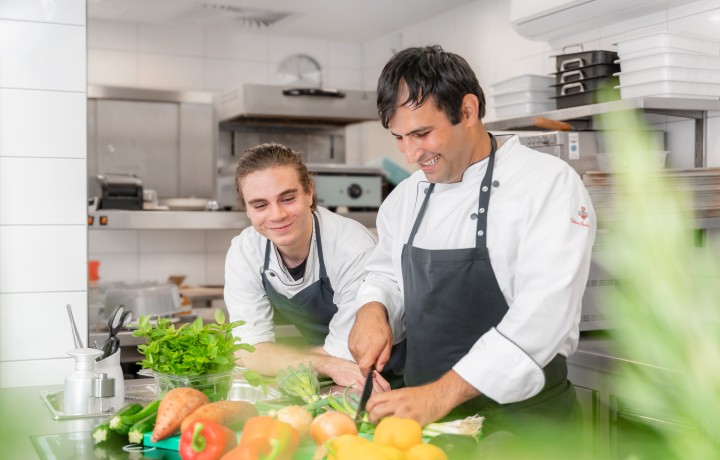 Hier wird unser Bio-Gemüse zubereitet.